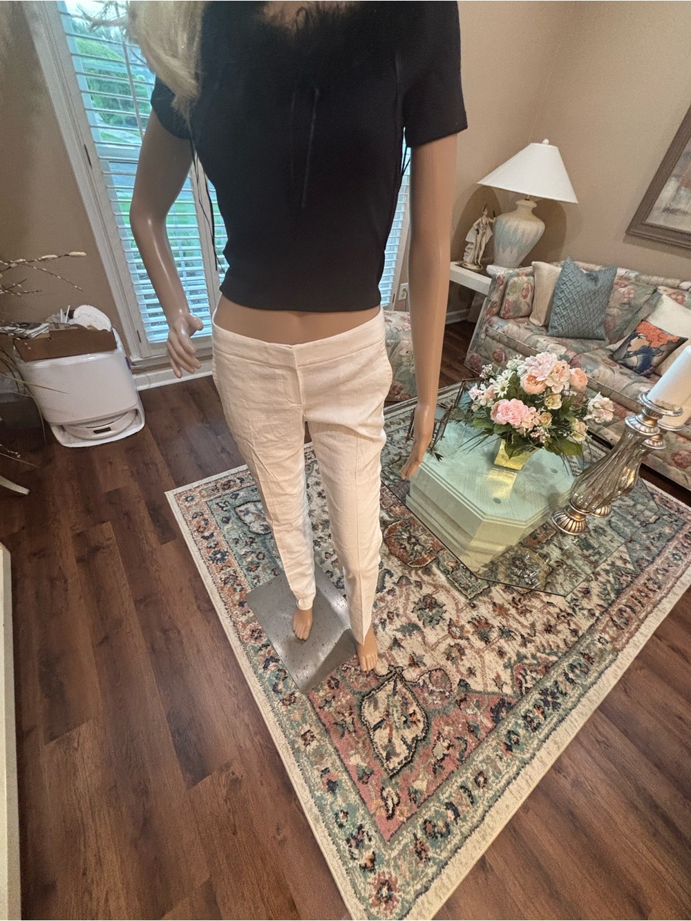 Betsey Johnson Black Feather-Trimmed Cropped Top - Picture 3 of 10